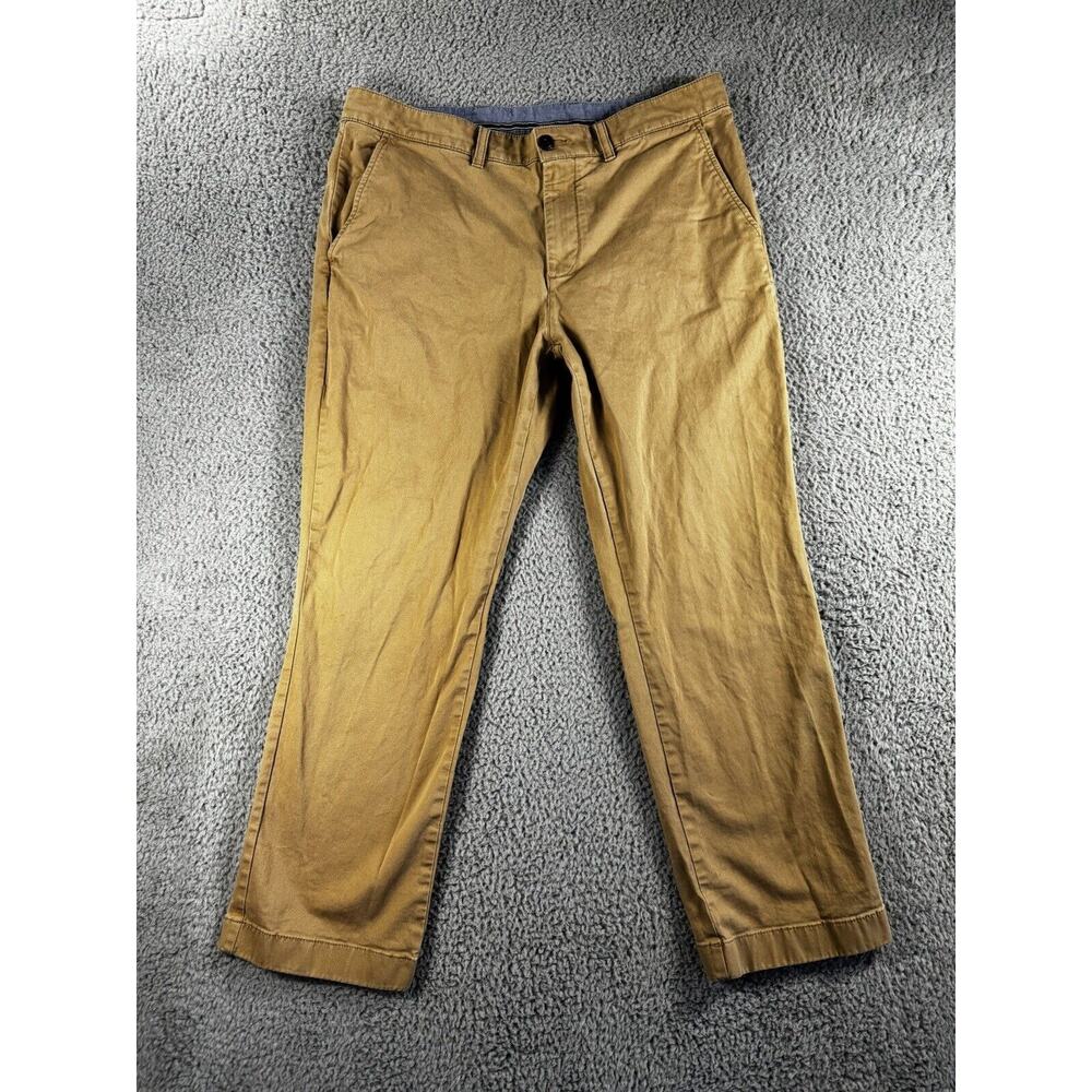 LL Bean Khaki Pants Men 36 Standard Fit Straight Leg Preppy Business Casual